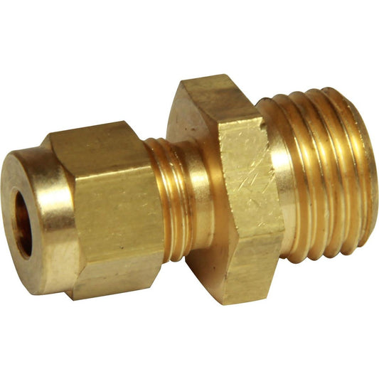 AG Brass Male Stud Coupling 3/16" x 1/4" BSP  1-13060