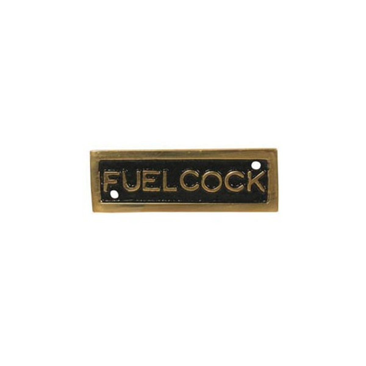 AG Fuel Cock Name Plate Brass