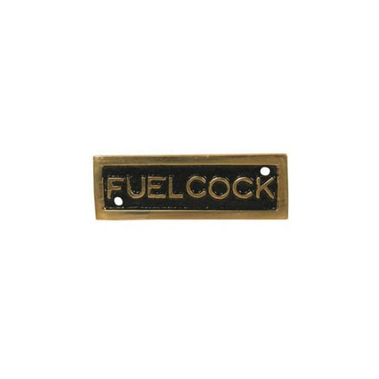 AG Fuel Cock Name Plate Brass