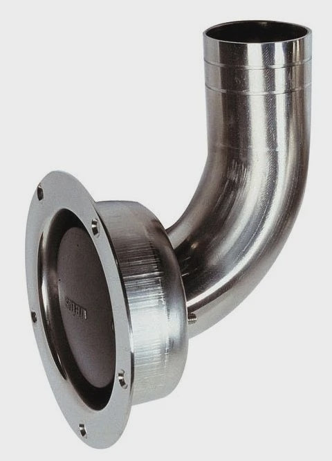 BStainless steel breather nipple Ã˜ 38 mm. angled  AB38B