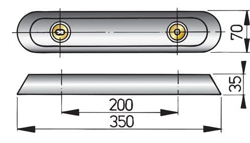 Vetus hull anode type 35, aluminium (excl. connection kit)  ALU35C