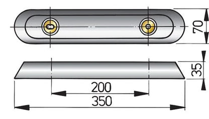 Vetus hull anode type 35, aluminium (excl. connection kit)  ALU35C