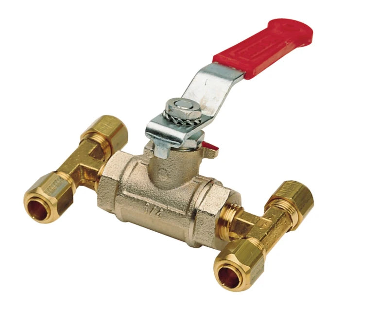 By-pass valve for Ø 8 mm tubing (incl. tube connectors Ø 8 mm)  BYPASS8