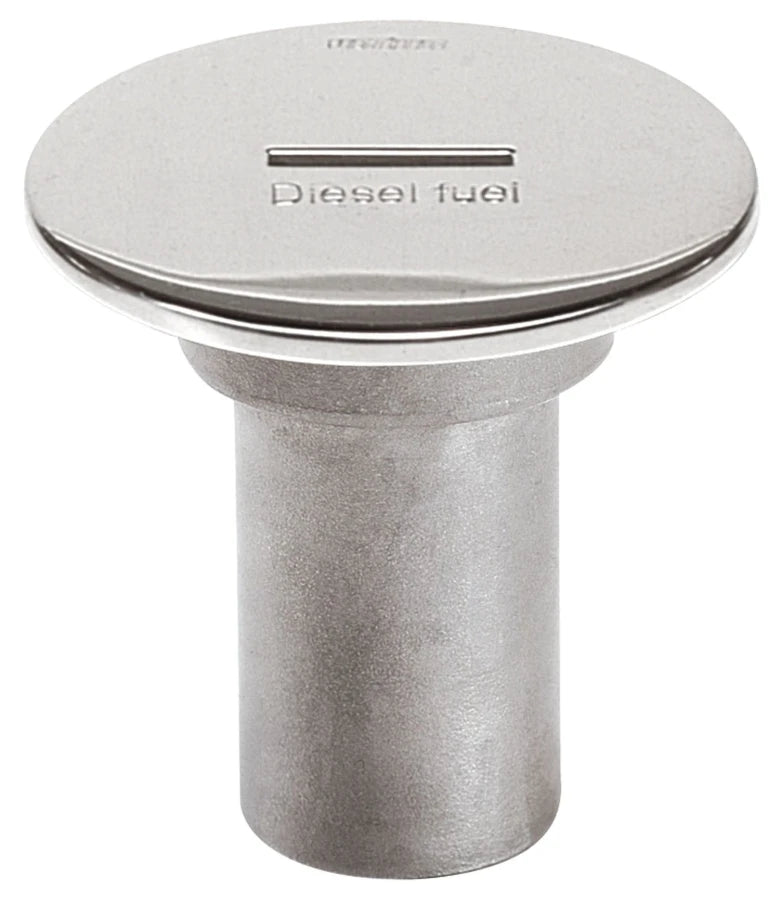 Stainless steel filler cap for hose Ø 38 mm, cover Ø 87 mm