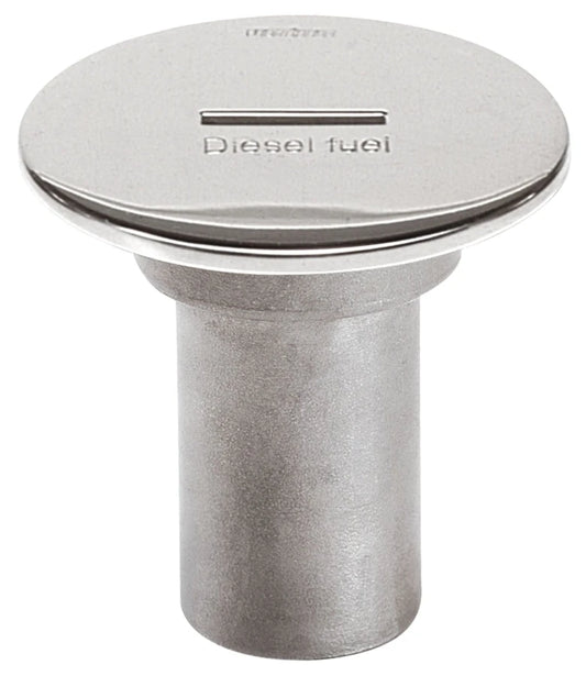 Stainless steel filler cap for hose Ø 38 mm, cover Ø 87 mm