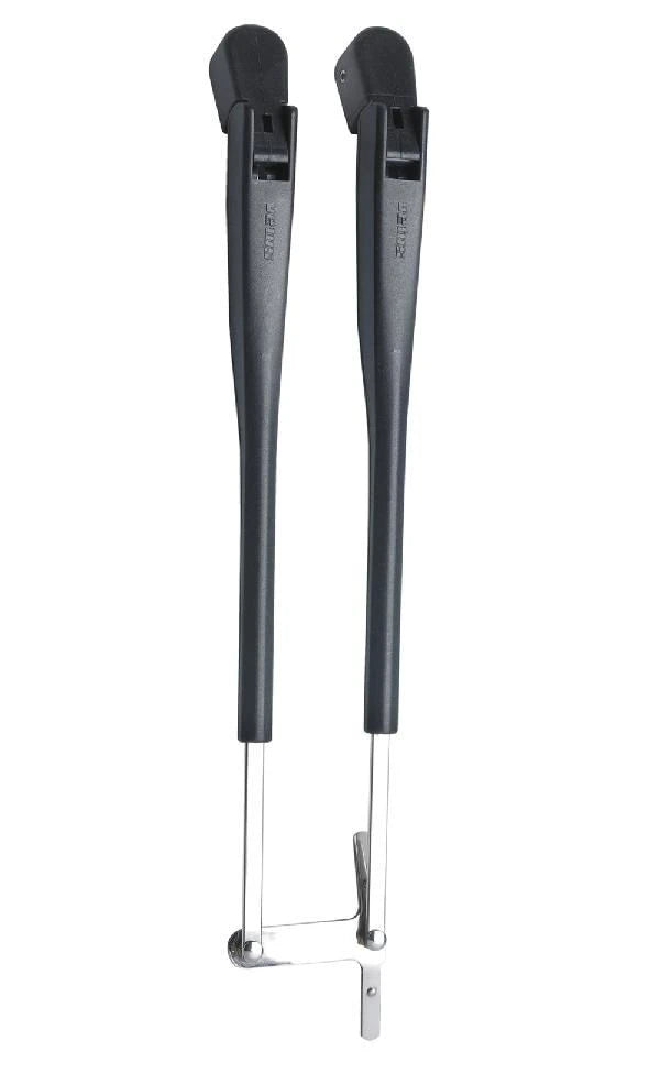 Black parallel arm set, L= 308 - 393 mm, complete, with DIN taper (for VETUS type DIN wiper motors)  DINPD