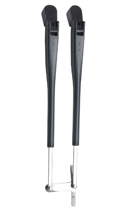Black parallel arm set, L= 308 - 393 mm, complete, with DIN taper (for VETUS type DIN wiper motors)  DINPD