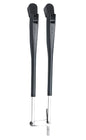 Black parallel arm set, L= 308 - 393 mm, complete, with DIN taper (for VETUS type DIN wiper motors)  DINPD
