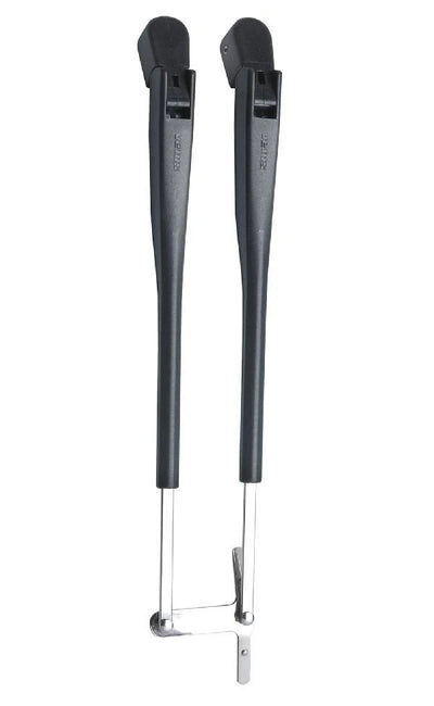 Black parallel arm set, L= 386 - 471 mm, complete, with DIN taper (for VETUS type DIN wiper motors)  DINPDX