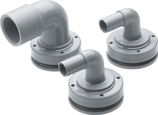 Hose connection, 38 mm ID, right angle, for flexible tanks  FT38B