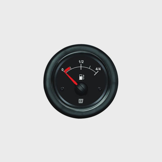 Fuel level indicator, black, 12 / 24 V, cut-out size Ø52mm (excl. sensor)  FUELB