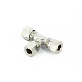 Union tee coupling 10mm for tube, brass  HS213