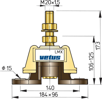 Flexible engine mount type LMX210  LMX210