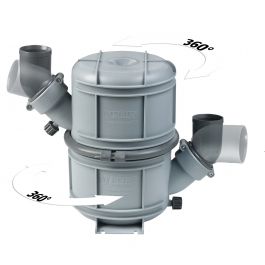 Rotatable waterlock/muffler type NLP45, with rotating inlet and outlet for 45 mm hose  NLP45