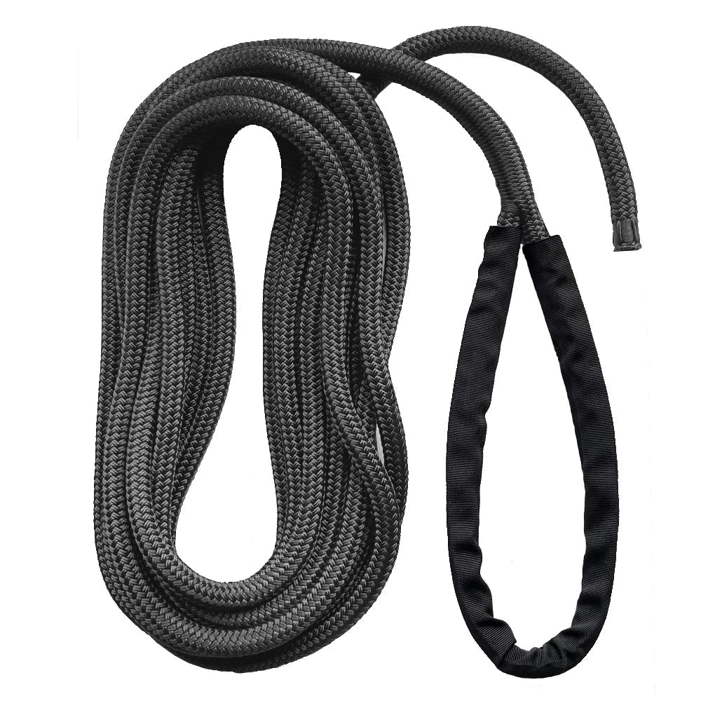 Kingfisher Premium Pre-Spliced Braided Dockline 10m x 12mm - Black DX1210