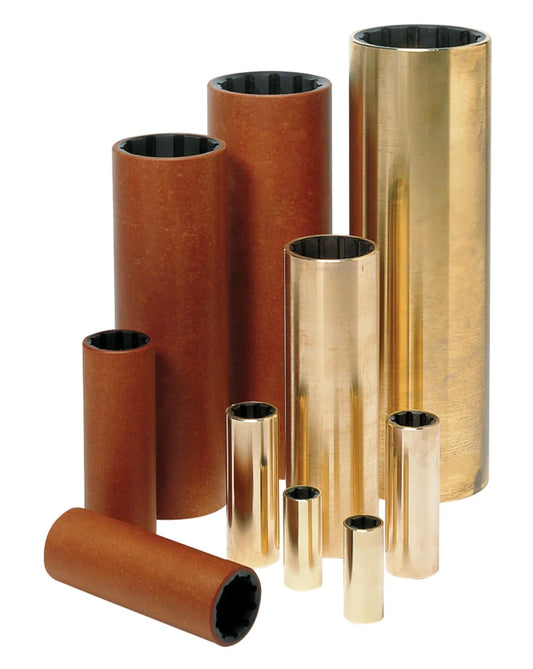 For shaft 1" - 1 1/2" outside, length 4", with brass shell  RULAG11/8