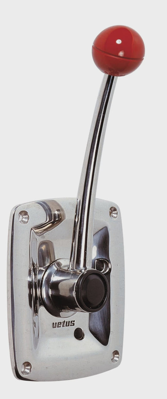 Single lever remote control, side mounting, with stainless steel (AISI 316) handle and housing SISCO