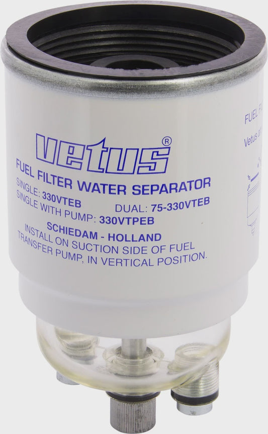 Replacement fuel filter element CE/ABYC, 10 micron, blue. For 330VTEB, 330VTEPB, 75330VTEB  VT33EB