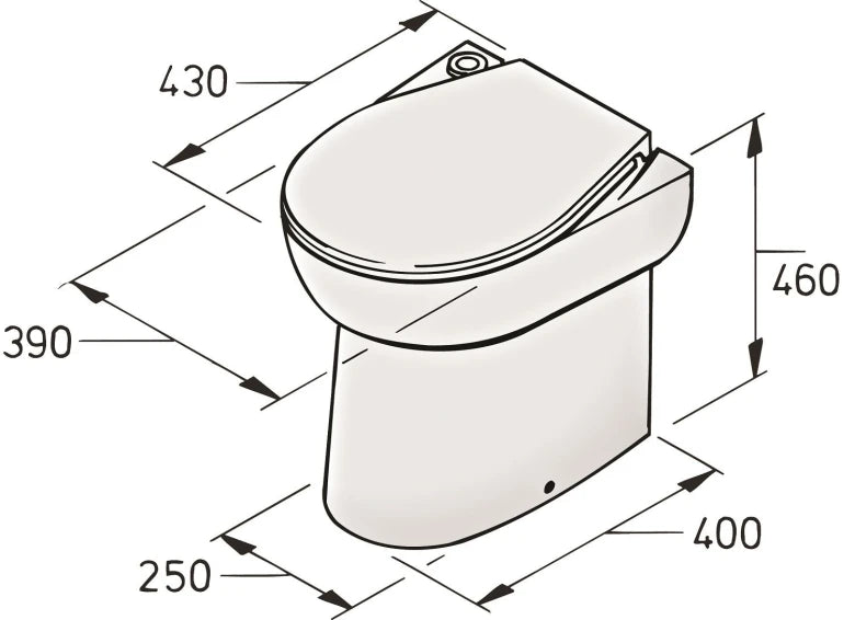 Toilet type WCS2, 12 V, with electronic control panel  WC12S2