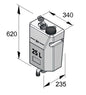 Bulkhead mounted waste water tank 25 L, complete (excl. inlet fitting)  WW25W