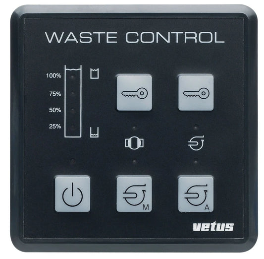 VETUS waste water system control panel, 12 & 24V WWCP