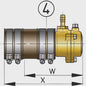 Bronze flexible inner bearing, Ã˜ 35 mm, with dual lip seal  ZWB35A