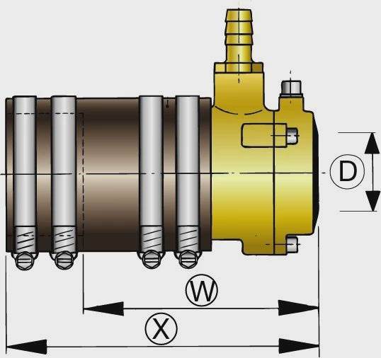 Bronze flexible inner bearing, Ã˜ 40 mm, with dual lip seal  ZWB40A