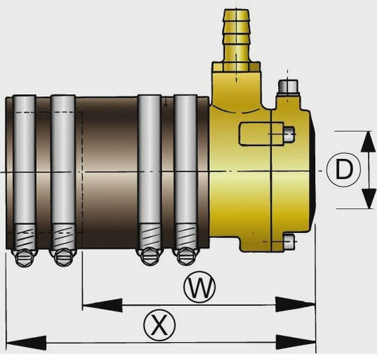 Bronze flexible inner bearing, Ã˜ 40 mm, with dual lip seal  ZWB40A