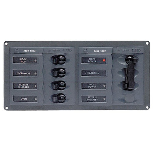 BEP 230V AC Circuit Breaker Panel 4SP 2DP Horizontal