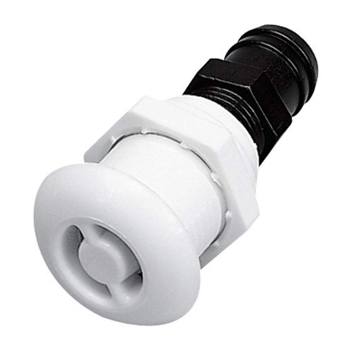 ROUND WHITE PLASTIC TANK VENT 25mm HOSE  9-97181