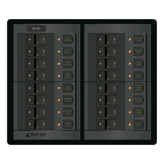Blue Sea 360 DC Circuit Breaker Panel 16 Position