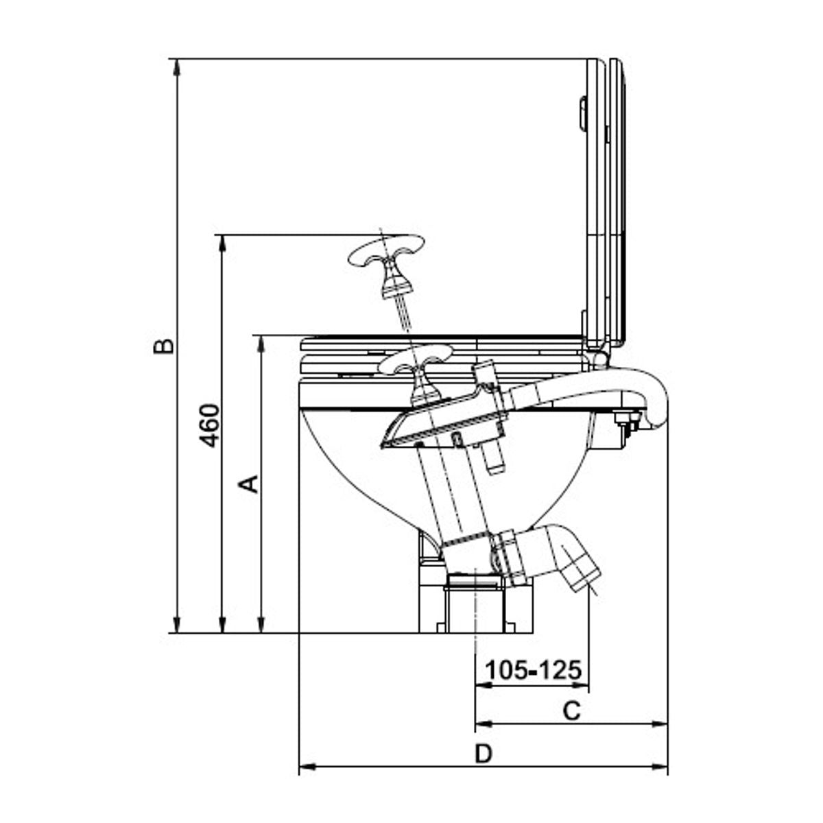 Johnson Aqua-T Compact Manual Toilet 9-51000