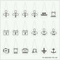 Blue Sea Battery Switch Icon Label Kit for M, E and HD Series Switches