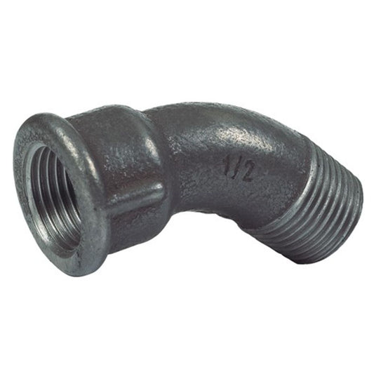 BLACK IRON 45 DEGREE M/F BEND 1 1/2inBSP GALV.  N-01125G
