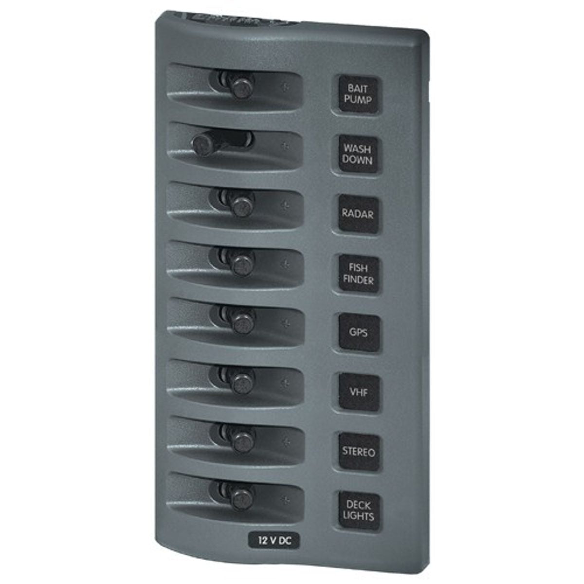 Blue Sea WeatherDeck 8-Position Waterproof Switch Panel (No Fuse/CB)