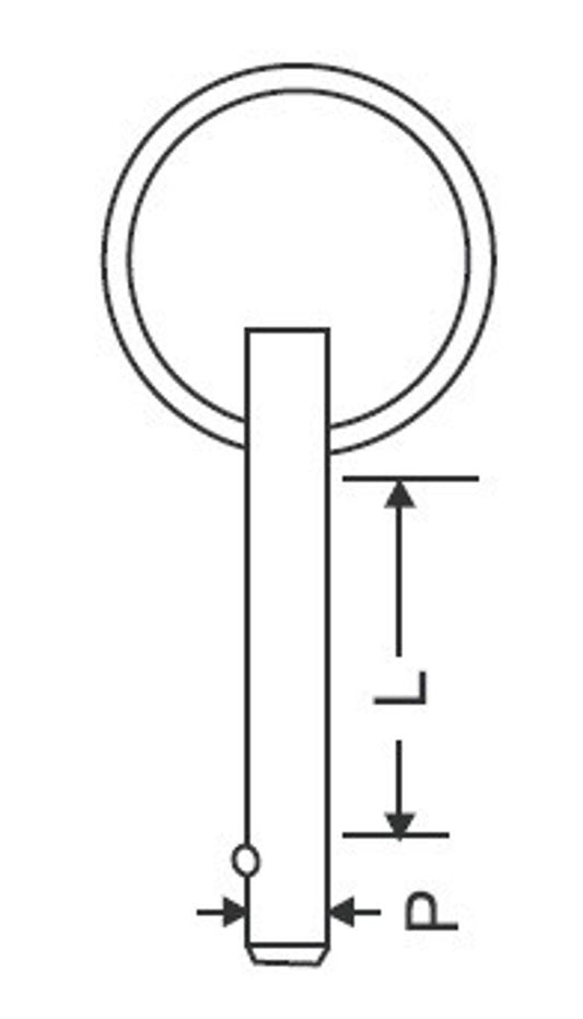 RWO Quick Pin Ring Pull 6mm Diameter x 19mm Long
