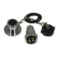 Trem Chrome 2 Pin Plug & Socket Max 3 Amp 38mm
