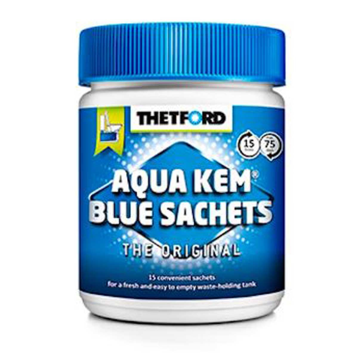 THETFORD AQUA KEM BLUE TOILET SACHETS TUB OF 15  30235AJ