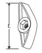 RWO Wingnut 8mm (x2)