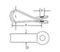 RWO Stainless Steel Clip Eye Mount Short (x4)