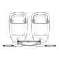 Ultraflex A88 Tie Bar for Twin Outboard Engine 65-95cm