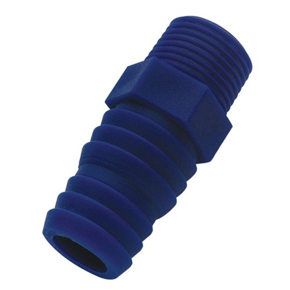 PLASTIC 3/8inBSPM CONNECTOR 17/19mm HOSE  2-20203