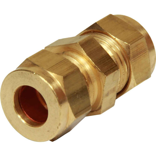 AG Brass Straight Coupling 1/2" x 1/2" 1-12190