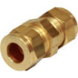 AG Brass Straight Coupling 1/2" x 1/2" 1-12190