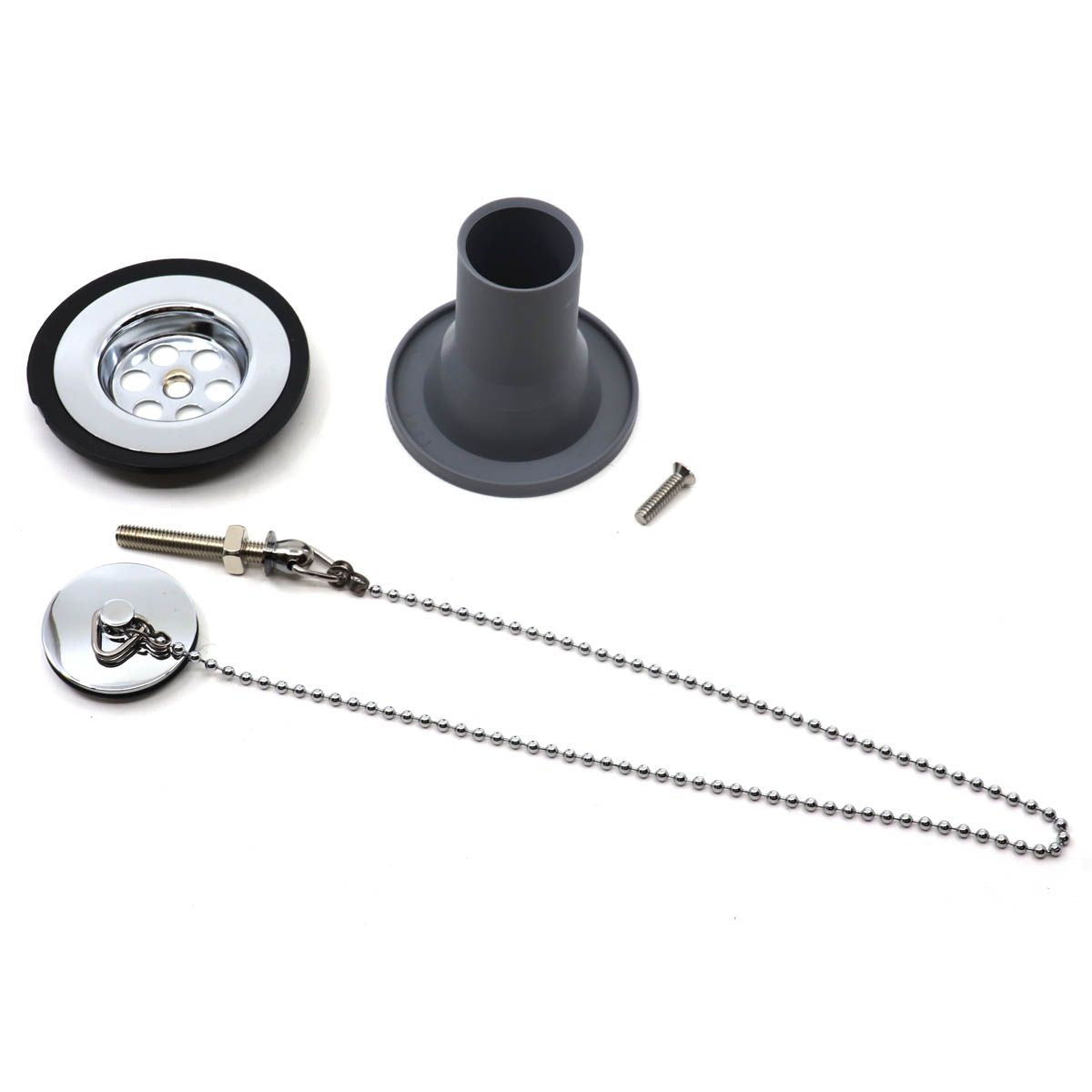 CHROME SINK WASTE PLUG+CHA 1 1/4inHOSE STRAIGHT  9-68032