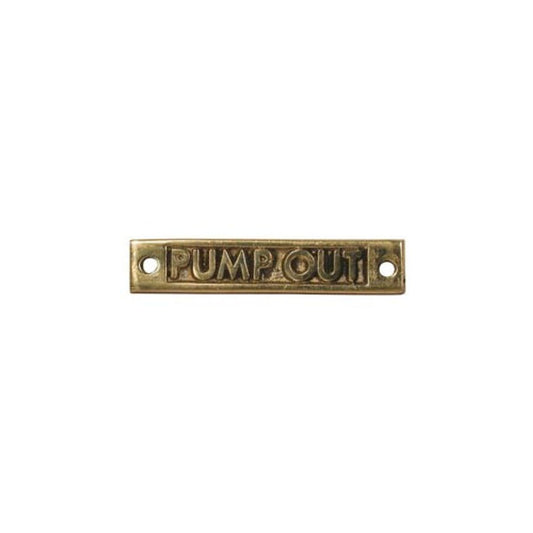 AG Pump Out - Oblong Name Plate Brass