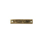 AG Pump Out - Oblong Name Plate Brass