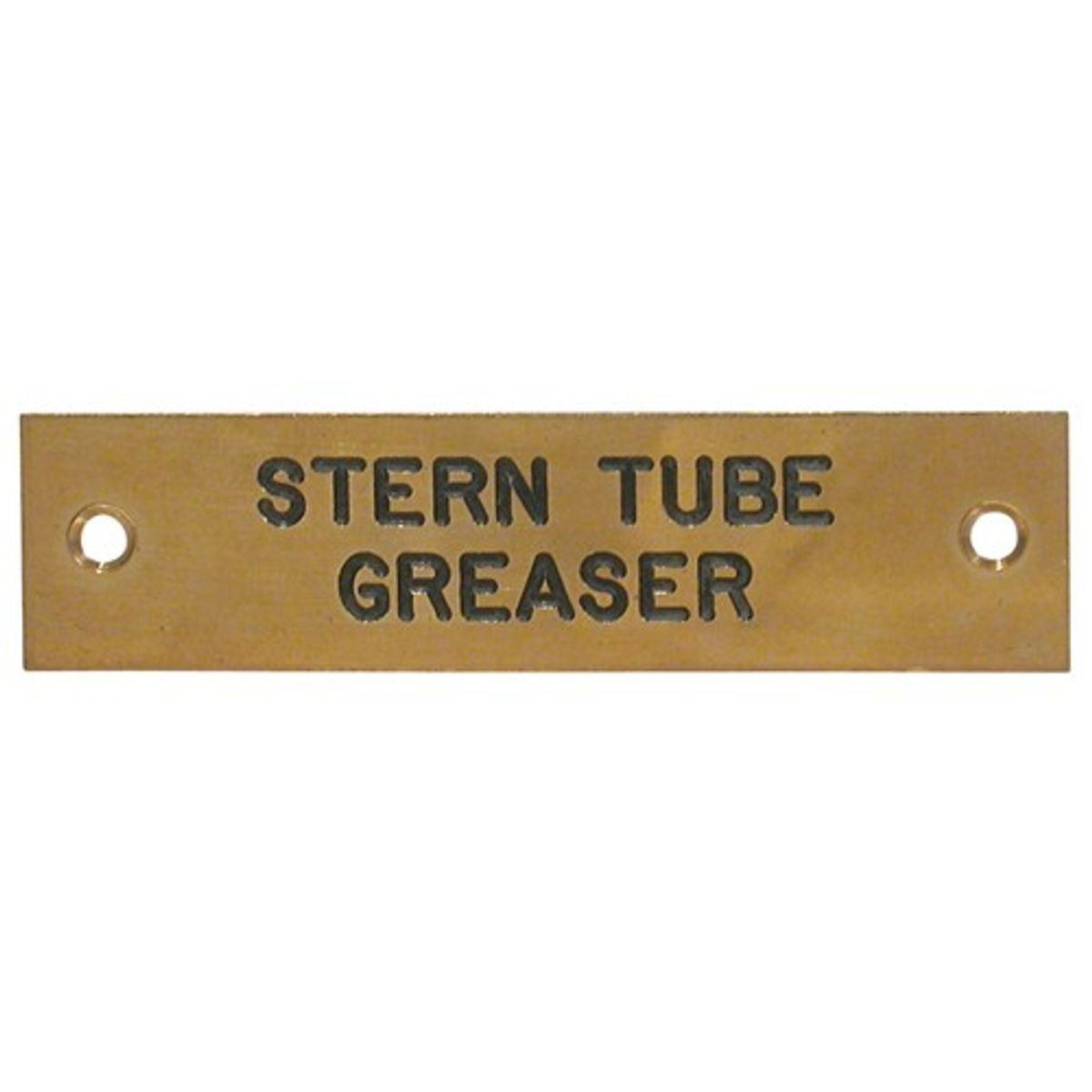 AG Stern Tube Greaser Label Brass 75 x 19mm