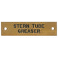 AG Stern Tube Greaser Label Brass 75 x 19mm