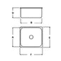 S/S RECTANGULAR SINK 298x238x150mm DEEP  9-67902
